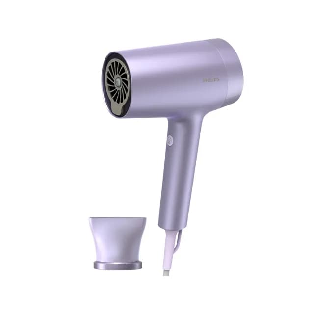 【Philips 飛利浦】官方直營 水光感護色溫控負離子吹風機 - BHD720/01(霧銀紫)