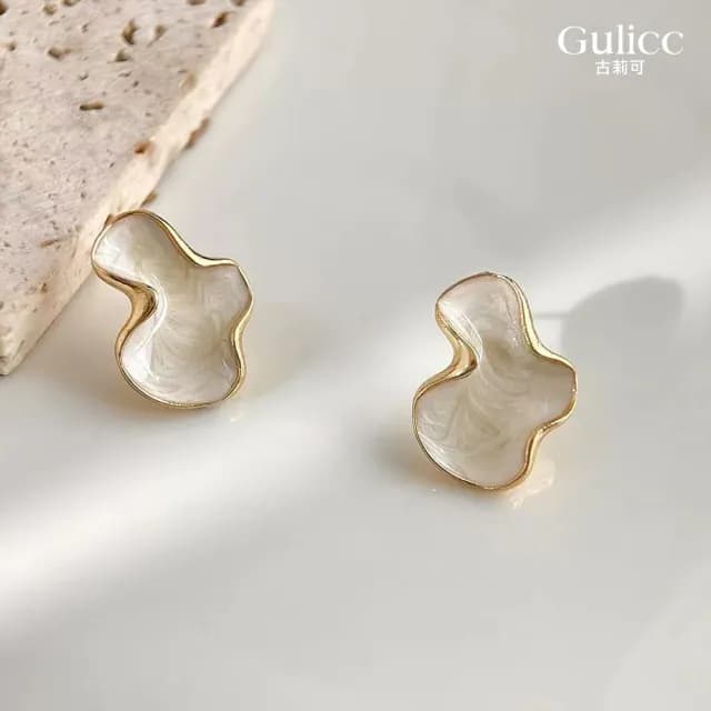 【Gulicc】耳環 不規則雲朵耳飾(雙十 萬聖節 生日 飾品 耳飾 耳墜 禮物)