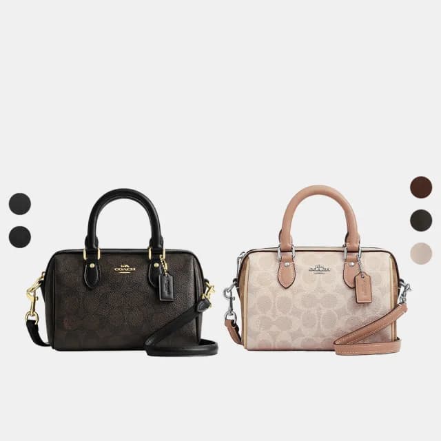 【COACH】蔻馳官方直營 ROWAN 經典Logo迷你斜背手袋 手提包 老花-多色可選(CW328/CW329/CW332/CW331/CW330)