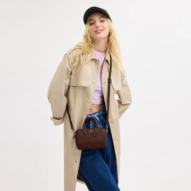 【COACH】蔻馳官方直營 ROWAN 經典Logo迷你斜背手袋 手提包 老花-多色可選(CW328/CW329/CW332/CW331/CW330)