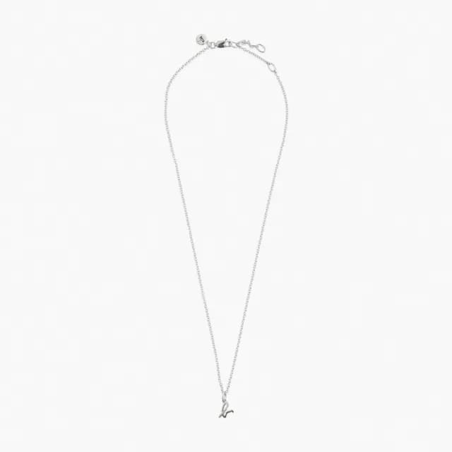 【agnes b.】bijoux 經典 b. logo 項鍊(銀色)