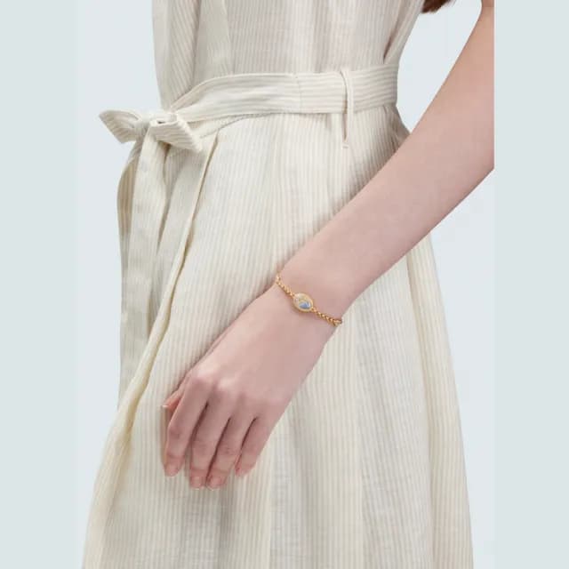 【agnes b.】bijoux Garden of dreams 白鋼手鍊(金色)