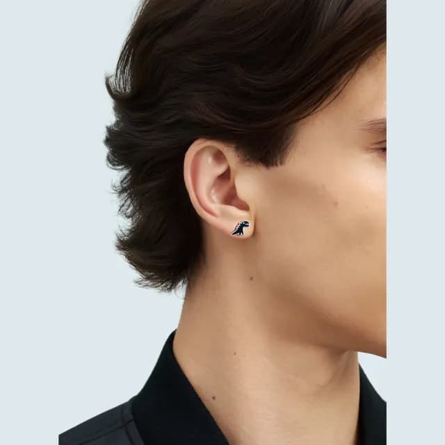 【agnes b.】Sport b. 恐龍 造型 耳環(黑色)