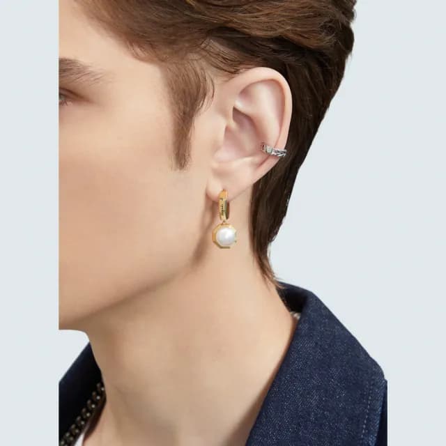 【agnes b.】bijoux Connect Chain耳環(金色)