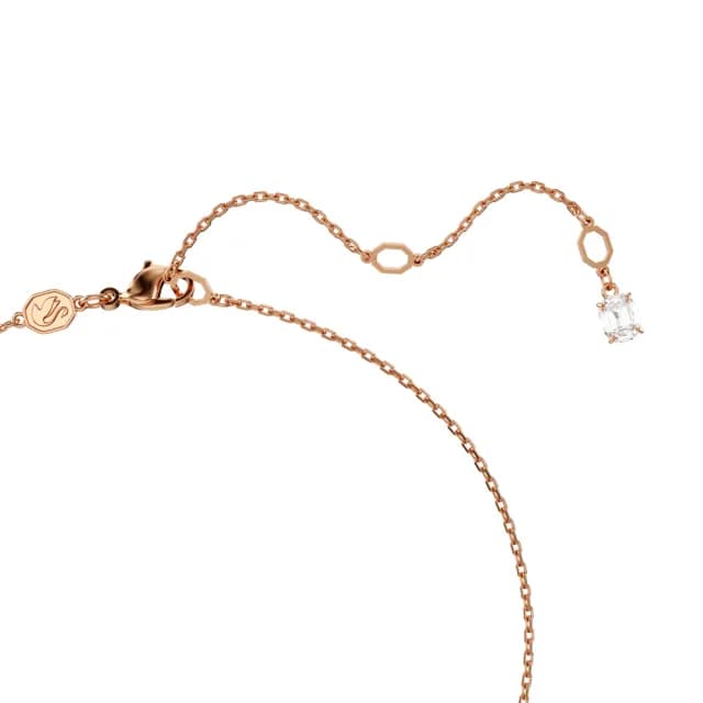 【SWAROVSKI 施華洛世奇】Idyllia 鏈墜 心形 粉紅色 鍍玫瑰金色(情人節禮物)