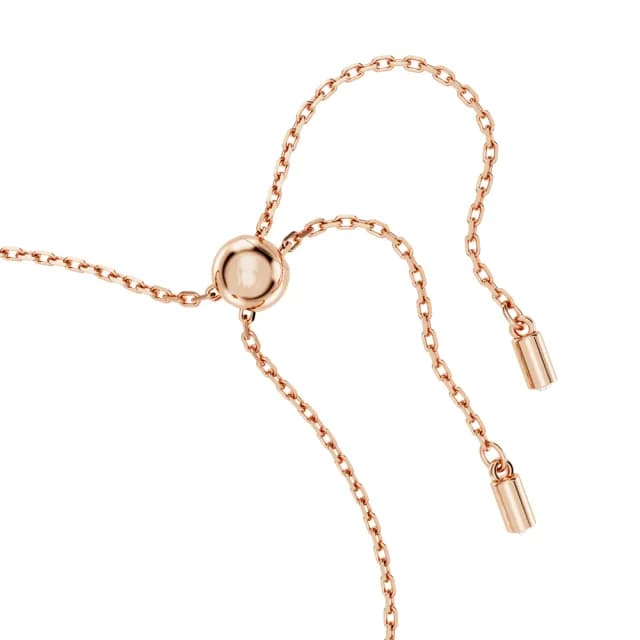 【SWAROVSKI 施華洛世奇】Idyllia 手鏈 幸運草 白色 鍍玫瑰金色(情人節禮物)