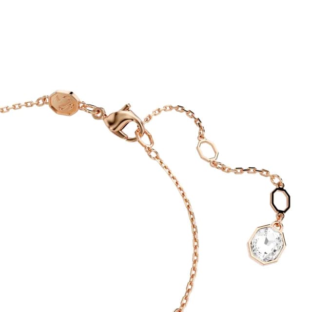 【SWAROVSKI 施華洛世奇】Idyllia 手鏈 水晶珍珠 混合式切割 花朵 漸層色 鍍玫瑰金色(情人節禮物)