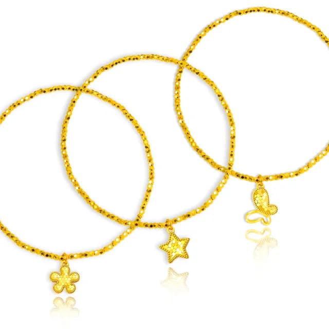 【GJS 金敬順】雙11黃金手鍊 閃閃金珠 多選(金重:0.55錢/+-0.03錢)