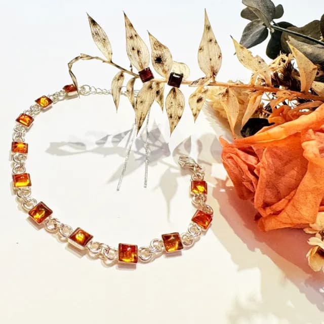 【iTa.a】雙11 天然琥珀925純銀飾品-手鍊2 波羅地海財富瑰寶-多寶格(生日 訂情 造型 送禮首選)