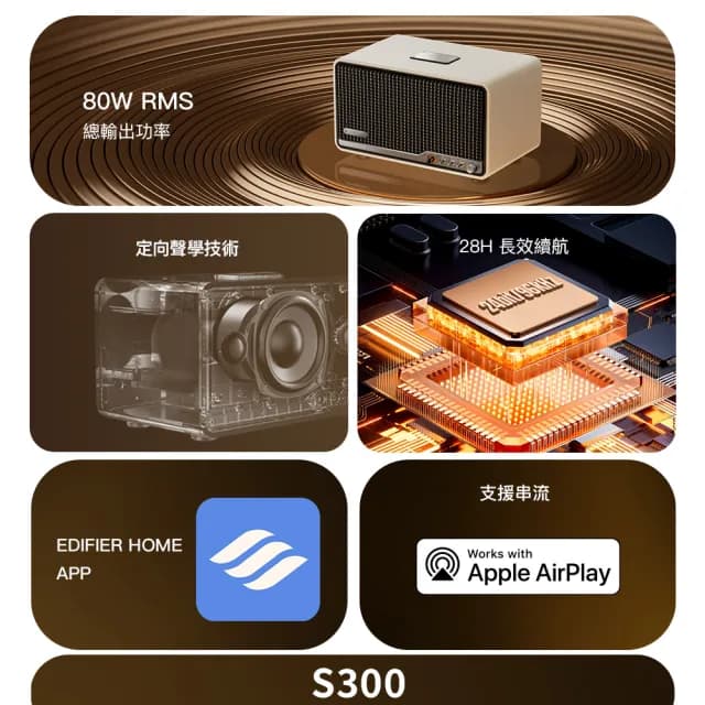 【EDIFIER】S300 旗艦一體式藍牙串流喇叭