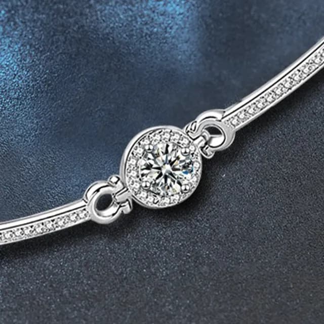 【LEEHER】雙11 莫桑石飾品/質感手鍊/氣質設計/百搭單品/女生飾品/簡約手環/純銀質感/百搭送禮/百搭手鍊