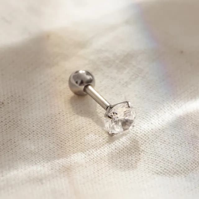 【vacanza】shiny．轉珠醫療鋼針耳環(粗針)