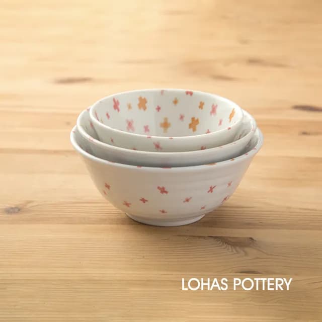 【LohasPottery 陸寶】日本製 美濃燒 動物卡通釉下彩壓紋飯碗(餐具四件組)