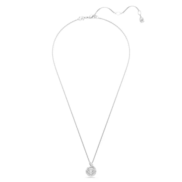 【SWAROVSKI 施華洛世奇】Snake 鏈墜 混合式切割 蛇年 白色 鍍白金色/鍍玫瑰金色(2色任選_情人節禮物)