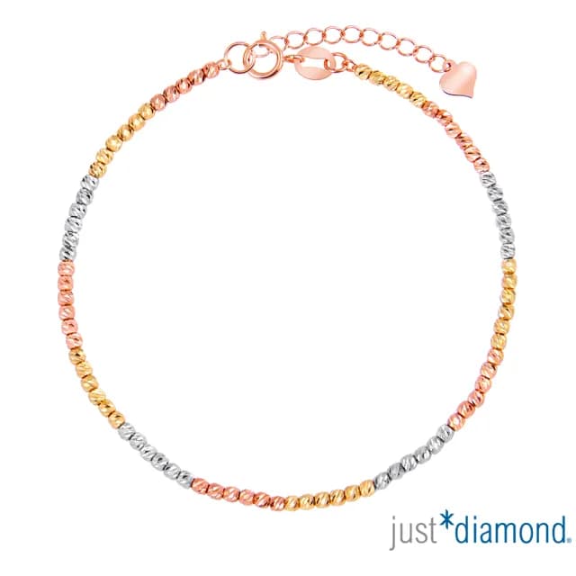 【Just Diamond】鎮金店 三彩弦韻 18K金手鍊(網路限定)