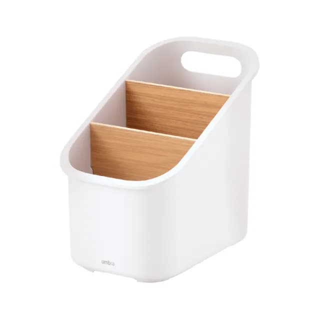 【UMBRA】Bellwood餐具收納盒 白 / 餐具桶 碗筷收納筒