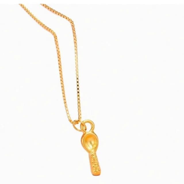 【Penny珮妮】999黃金 迷你金湯匙 項鍊吊墜(滿月送禮 寶寶周歲 彌月金飾 生日 尾牙 結婚 新年 交換禮物)