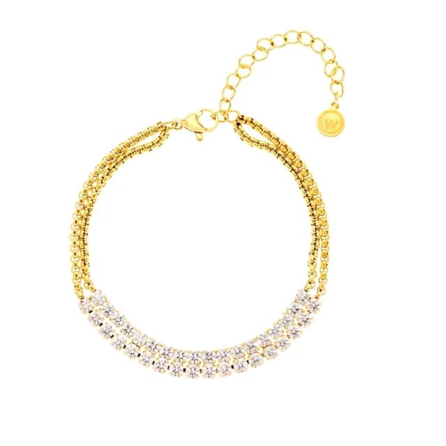 【OLIVER WEBER】精緻閃閃手鍊-銀色/金色 純鋼手鍊 鋯石手鍊 施華洛元素(奧地利設計師款)