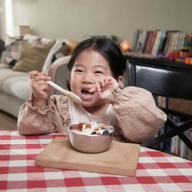 【Moek】雙層抗菌可微波不鏽鋼餐盒三件組(便當盒 學習餐具 兒童餐具)