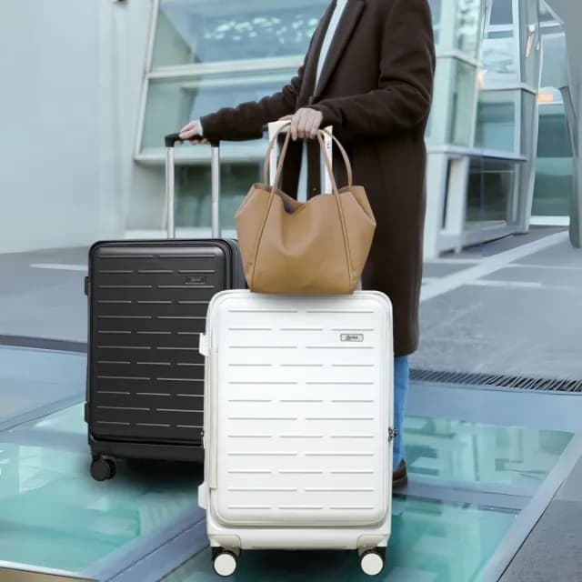 【Arlink】百變箱 上掀式可擴充行李箱24吋 1:9+55(行李箱24吋/旅行箱/杯架／手機架／TSA)