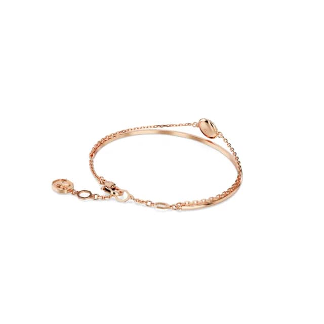 【SWAROVSKI 施華洛世奇】Sublima 手鐲 白色 鍍玫瑰金色/鍍白金色(2色任選_情人節禮物)