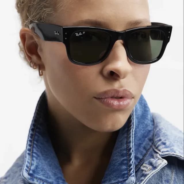 【RayBan 雷朋】Mega wayfarer 亞洲版寬版偏光太陽眼鏡 RB0840SF 901/58 偏光 52mm 公司貨(贈雷朋藍牙音響)