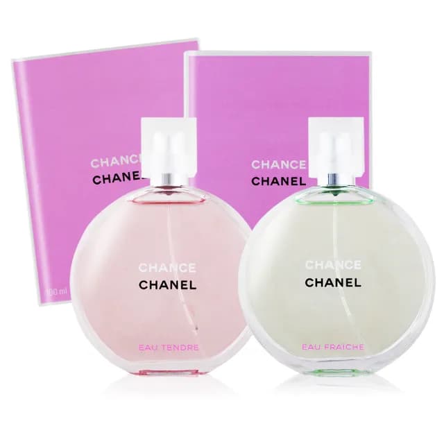 【CHANEL 香奈兒】CHANCE淡香水系列 100ml(多款可選-粉紅甜蜜/綠色氣息-國際航空版)