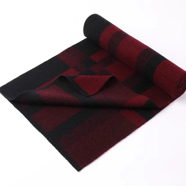 【時尚巴黎】現貨+預購頂級100%羊毛圍巾秋冬季加絨厚磅保暖圍巾(格子秋冬簡約男女配件74mi18)