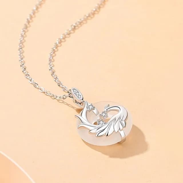 【巴黎精品】現貨+預購 頂級925純銀項鍊女項鍊項鏈鎖骨鍊情人節禮物情侶對鍊(龍鳳平安扣男女飾品a1li7)