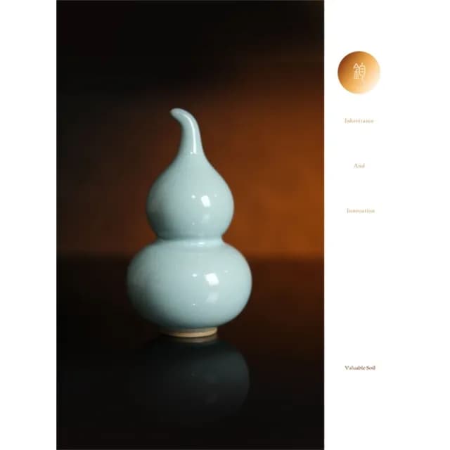 【新川】鈞瓷小葫蘆茶寵(文創家居擺飾 創意鈞瓷茶寵 葫蘆造型雅致 文青茶席搭配)