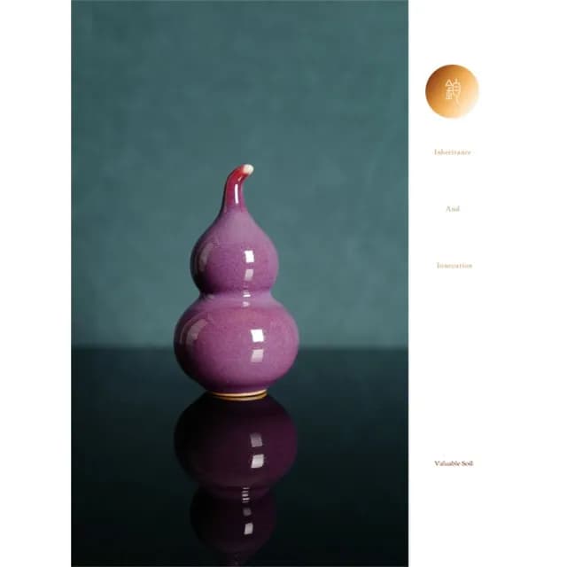 【新川】鈞瓷小葫蘆茶寵(文創家居擺飾 創意鈞瓷茶寵 葫蘆造型雅致 文青茶席搭配)