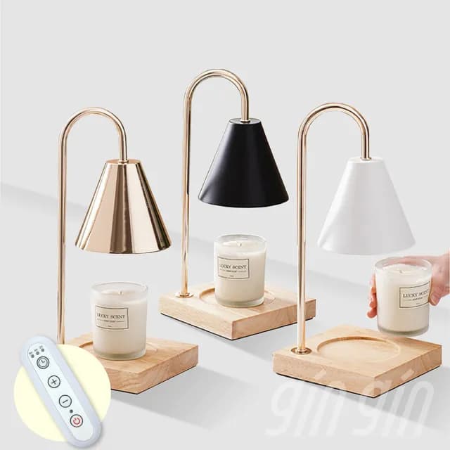 【gin gin】香氛蠟燭融蠟燈 薰香燈 可定時 調光 贈蠟燭+燈泡X2(蠟燭燈 七夕 情人節 母親節 禮物)