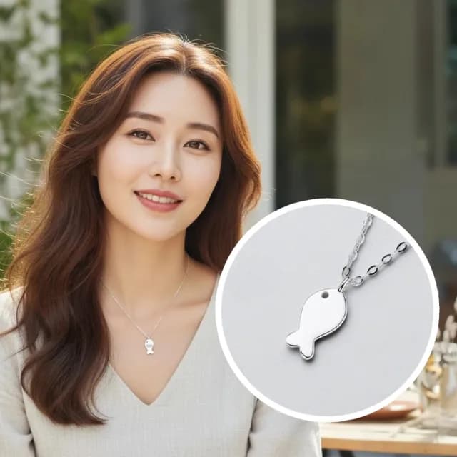 【維克維娜】小魚輕語925純銀項鍊(銀色)