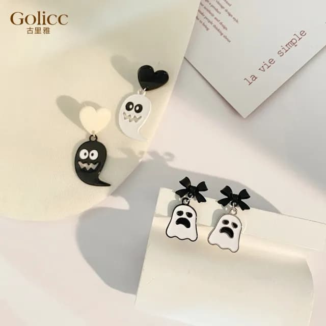 【Golicc】耳環 萬聖節 搞怪 俏皮(雙11 聖誕節 生日 飾品 耳釘 耳飾 耳墜 禮物)