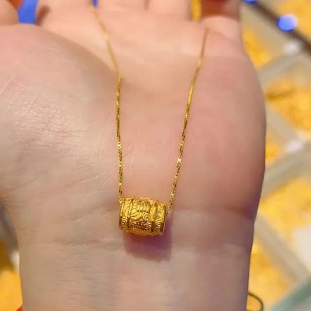 【Penny珮妮】黃金999 一桶金 吊墜項鍊(母親節 交換禮物 生日禮物 情人節 尾牙 新年 結婚)