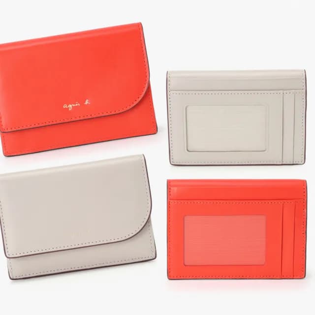 【agnes b.】Voyage 圓弧皮革零錢包卡片包(多款)