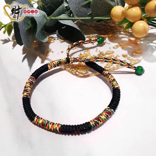 【財神小舖】手工金剛結五色線編織手鍊 6色任選(已開光 開運 招貴人 招財)