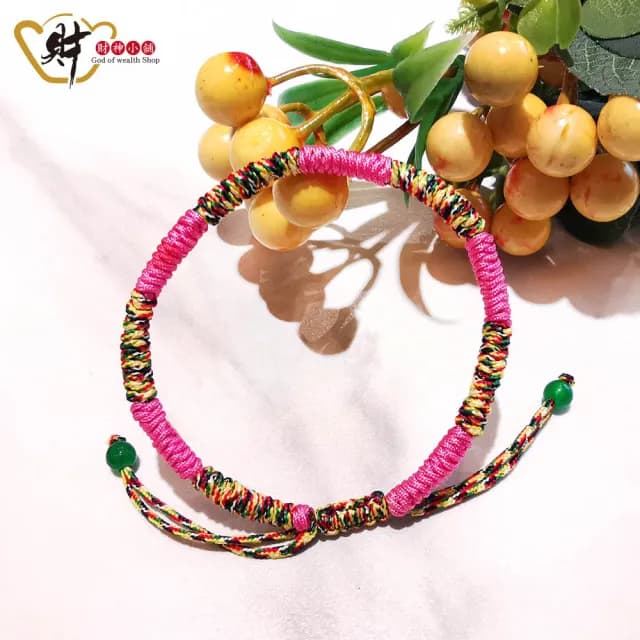 【財神小舖】手工金剛結五色線編織手鍊 6色任選(已開光 開運 招貴人 招財)