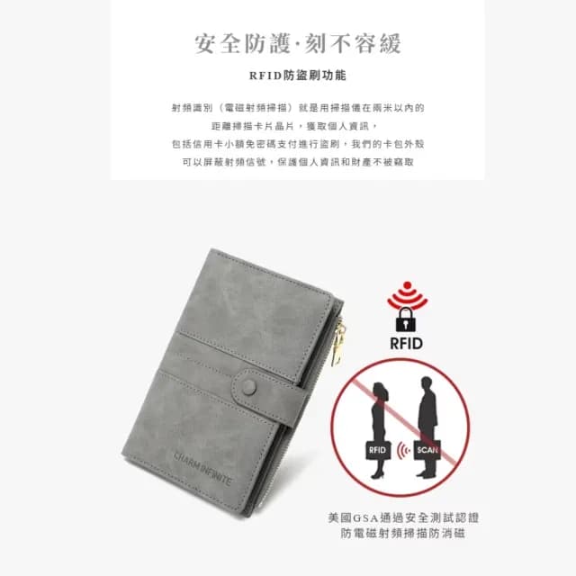 【出國安心】RFID防盜刷皮革護照套(機票夾 卡夾 側拉鍊 SIM卡槽 零錢包 證件 防刮耐磨 輕巧 保護套 筆槽)