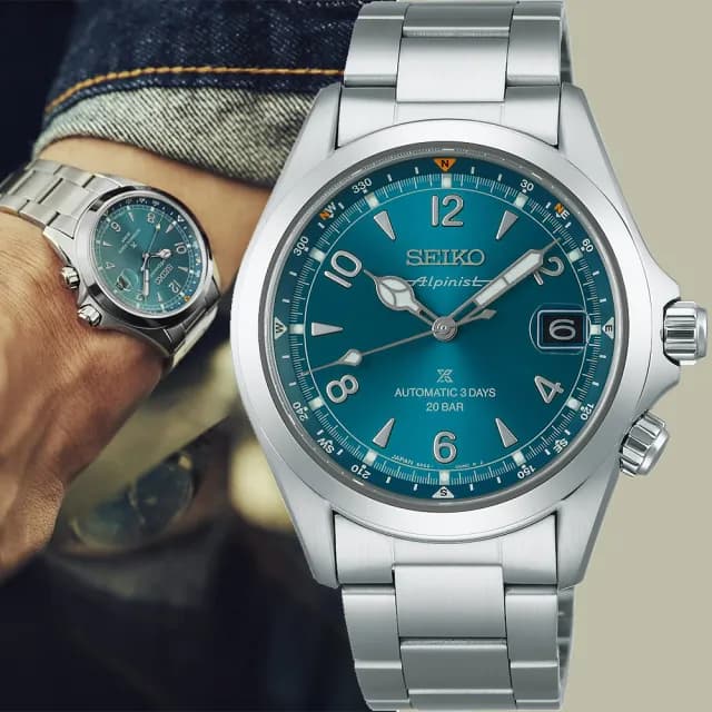 【SEIKO 精工】Prospex Alpinist 登山者 三日鍊 200米潛水機械錶 禮物 送禮 推薦(SPB503J1/6R55-00P0B)