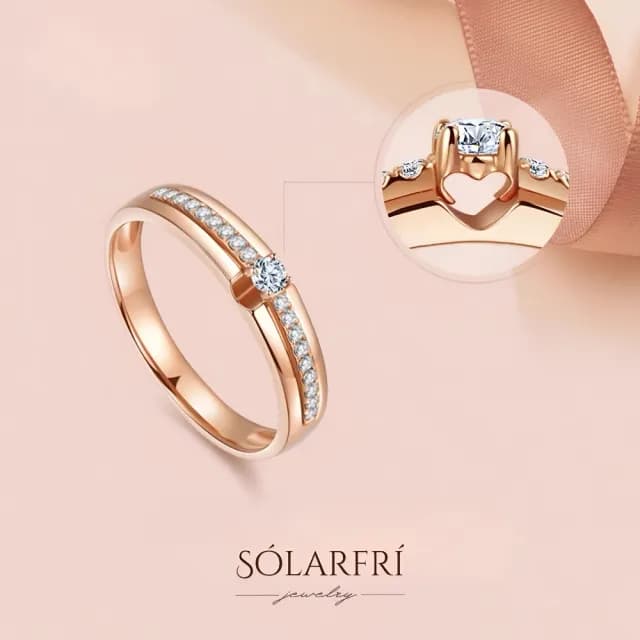 【SOLARFRi】玫瑰金浪漫情侶對戒指｜可調整戒圍大小品牌禮盒包裝(定情求婚紀念日老婆生日情人節聖誕禮物)