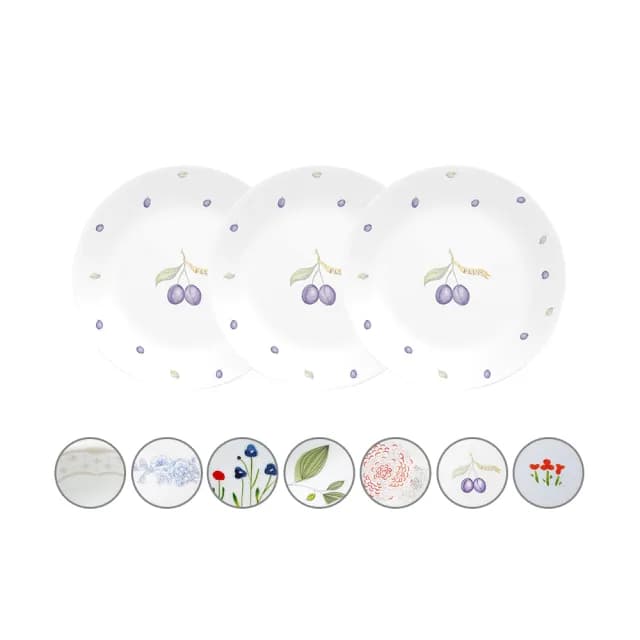 【CorelleBrands 康寧餐具】6吋餐盤-三入組(多花色可選)