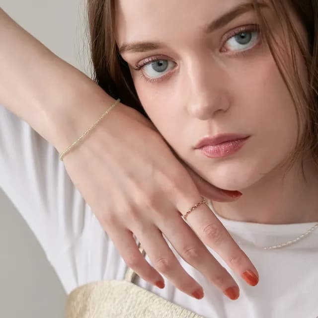 【agete】NOJESS 10K橄欖石手鍊