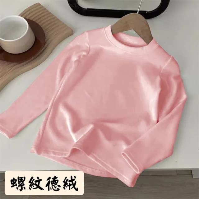【小衣衫童裝】中大男女童秋冬保暖德絨打底衫長袖T恤(1140830)