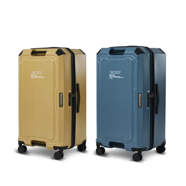 【Discovery】運動款無極限雙握把28吋拉錬行李箱-二色可選(德國拜耳PC 經典款 大容量 旅行箱)
