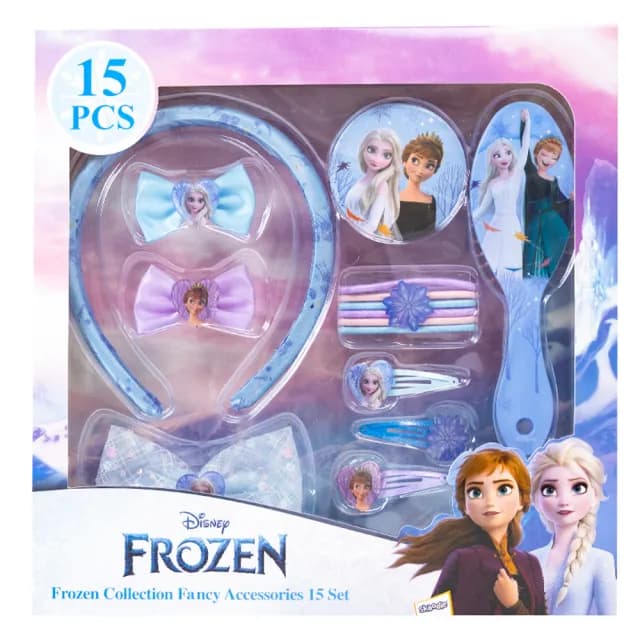 【Disney 迪士尼】裝扮髮飾15件套裝(兒童髮飾 女孩禮物 公主造型 生日禮物)