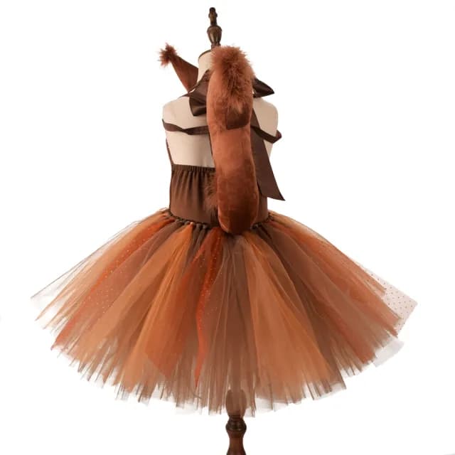 【橘魔法】小蜜蜂 松鼠紗裙洋裝(套裝 萬聖節服裝 動物 造型服 角色扮演 表演 裝扮 女童 兒童 童裝)
