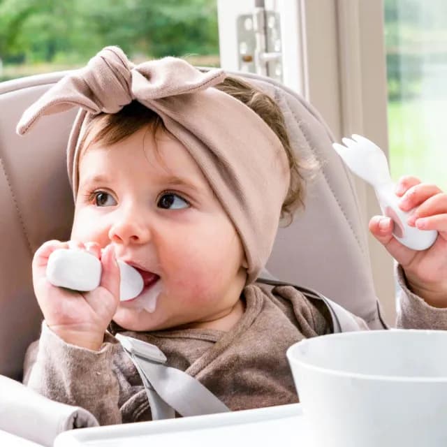 【Doddl】英國人體工學秒拾餐具 - 兒童學習餐具 3 件組(新色 乾燥玫瑰粉)