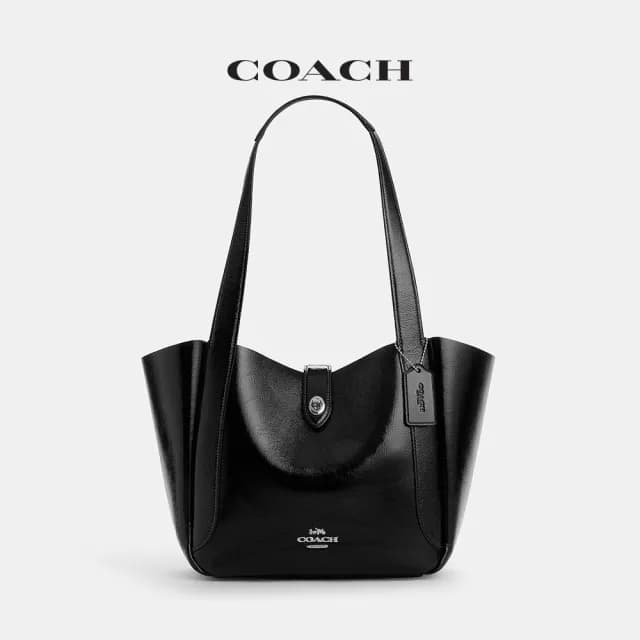 【COACH】蔻馳官方直營 HADLEY旋鎖托特手袋 托特包-SV/黑色(CCF05)