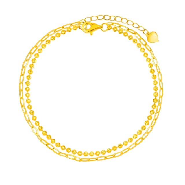 【Just Gold 鎮金店】鏈愛 黃金手鍊(網路限定)